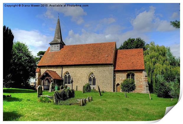  Cressing All Saints Print by Diana Mower