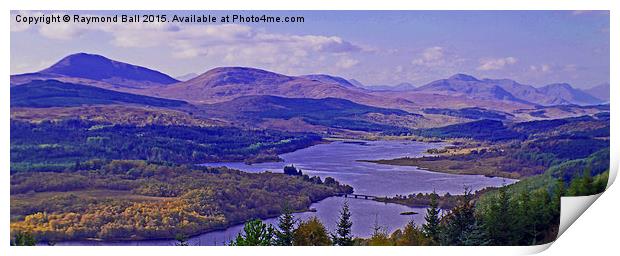  Loch Ness Mountain range. Print by Raymond Ball