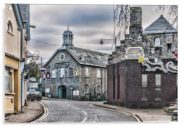 Talgarth Town Hall 2 Acrylic by Steve Purnell