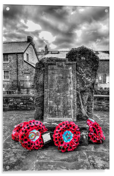 Talgarth War Memorial 2 Acrylic by Steve Purnell