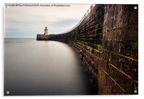  South Shields Pier Acrylic by Ray Pritchard