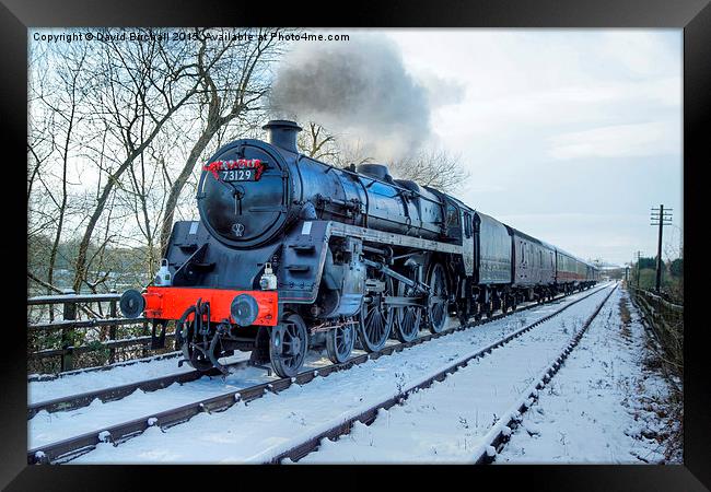  Winter Steam at Butterley Framed Print by David Birchall