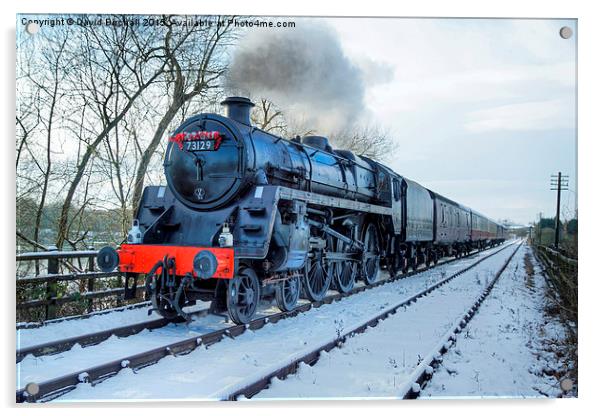  Winter Steam at Butterley Acrylic by David Birchall