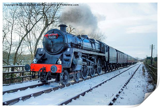  Winter Steam at Butterley Print by David Birchall