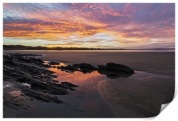   Sunrise at Saunton Sands Print by Dave Wilkinson North Devon Ph