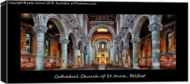  Belfast Cathedral 2 Canvas Print by Peter Lennon
