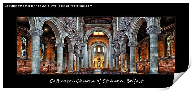  Belfast Cathedral 2 Print by Peter Lennon