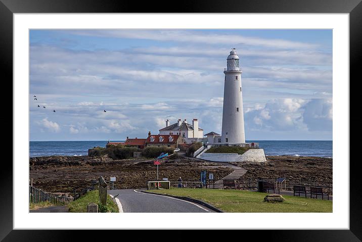  St Mary's Island, Whitley Bay Framed Mounted Print by Buster Brown