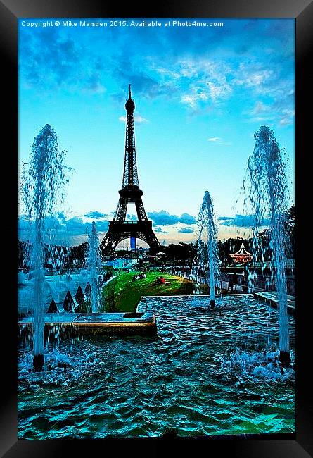 Eiffel Tower and Fountains Framed Print by Mike Marsden