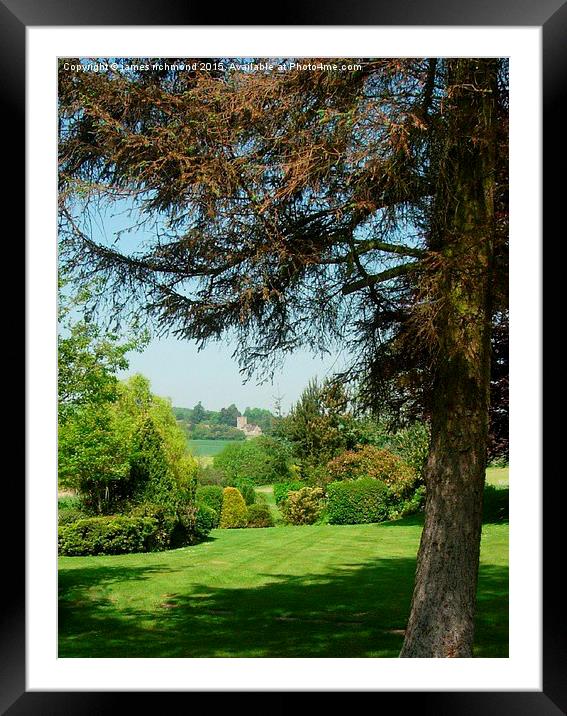  The Church and the Larch Framed Mounted Print by james richmond