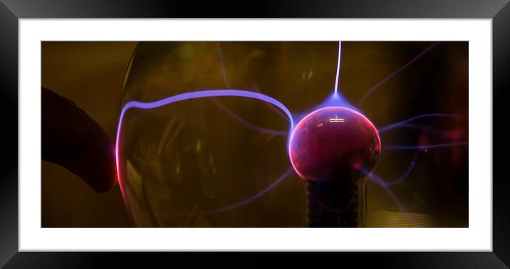  Plasma Ball Framed Mounted Print by Buster Brown