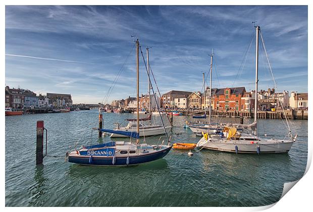  Weymouth's Outer Harbour. Print by Mark Godden