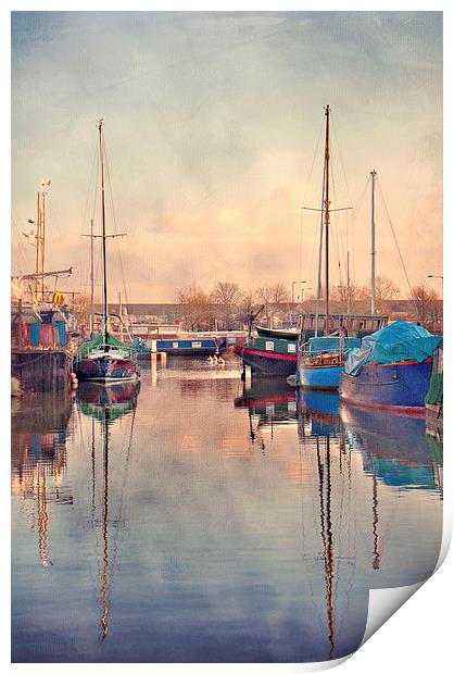  Boats at Gravesend Print by Dawn Cox