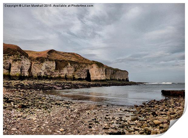  Flamborough Head. Print by Lilian Marshall