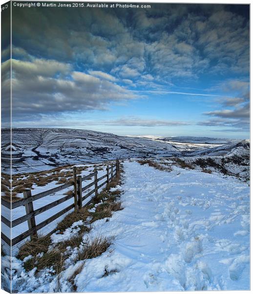  Mam Tor in the Snow Canvas Print by K7 Photography