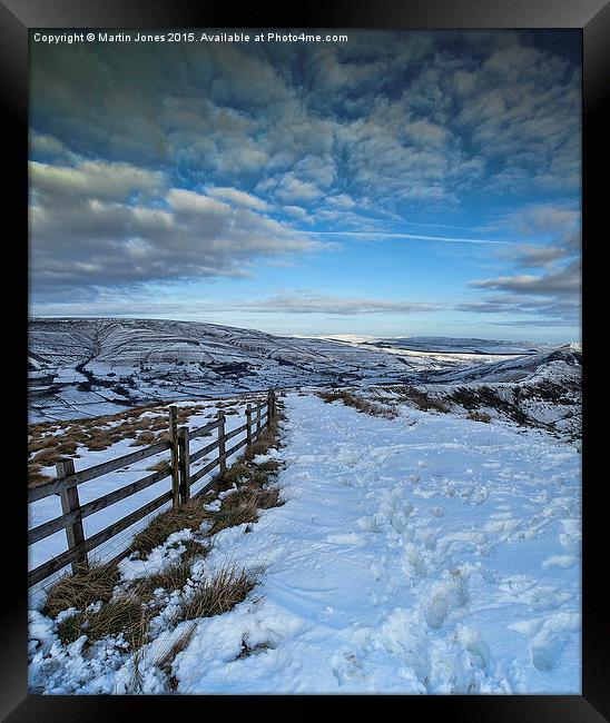  Mam Tor in the Snow Framed Print by K7 Photography