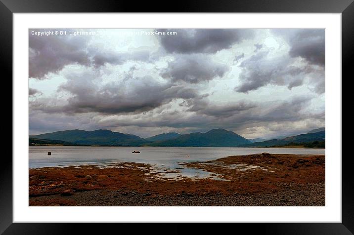  Accross the Loch Framed Mounted Print by Bill Lighterness