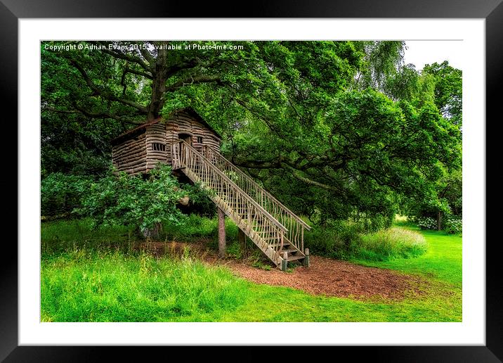 The Treehouse Framed Mounted Print by Adrian Evans
