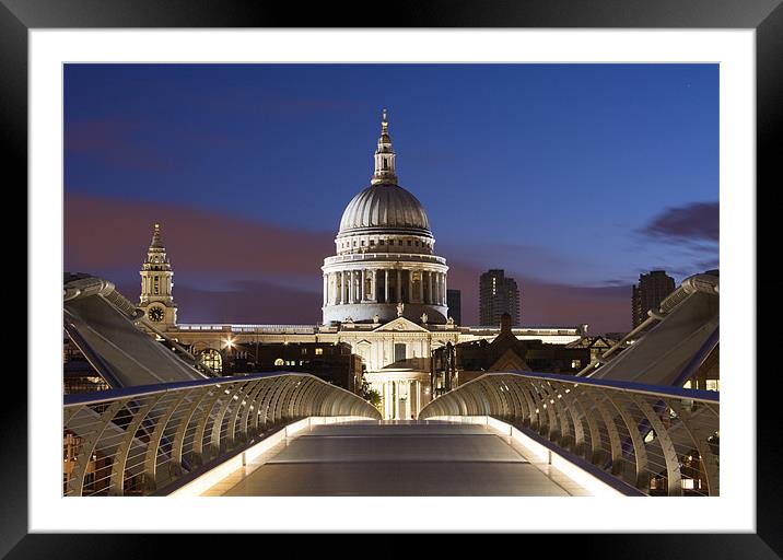Bridge to St. Pauls Framed Mounted Print by James Mc Quarrie