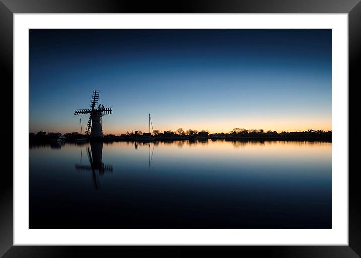  Thurne Windmill at first light Framed Mounted Print by Darren Carter
