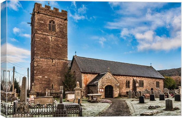 St Gwendolines Church Talgarth 3 Canvas Print by Steve Purnell