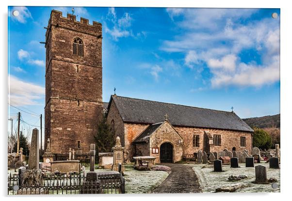 St Gwendolines Church Talgarth 3 Acrylic by Steve Purnell