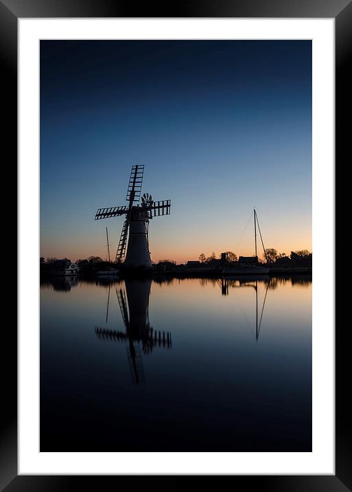  Thurne Windmill at first light Framed Mounted Print by Darren Carter