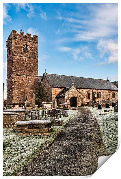 St Gwendolines Church Talgarth 4 Print by Steve Purnell