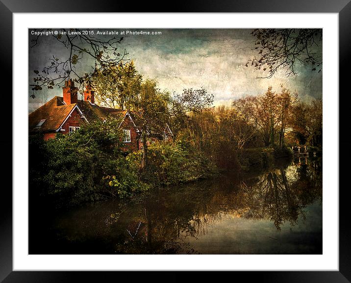 Kennet and Avon near Theale  Framed Mounted Print by Ian Lewis