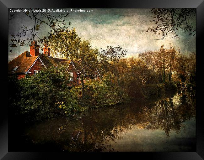 Kennet and Avon near Theale  Framed Print by Ian Lewis