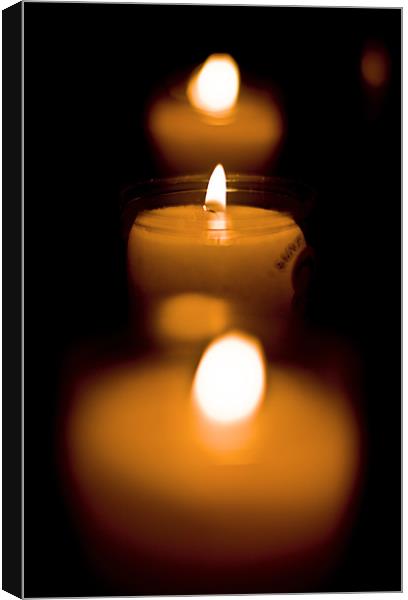 3 Candles Canvas Print by Chester Tugwell