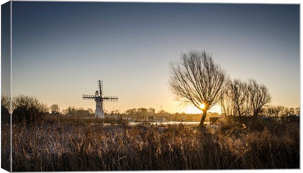  Thurne Windmill at Dawn Canvas Print by Darren Carter