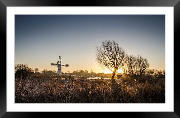  Thurne Windmill at Dawn Framed Mounted Print by Darren Carter