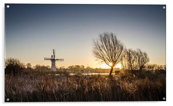  Thurne Windmill at Dawn Acrylic by Darren Carter
