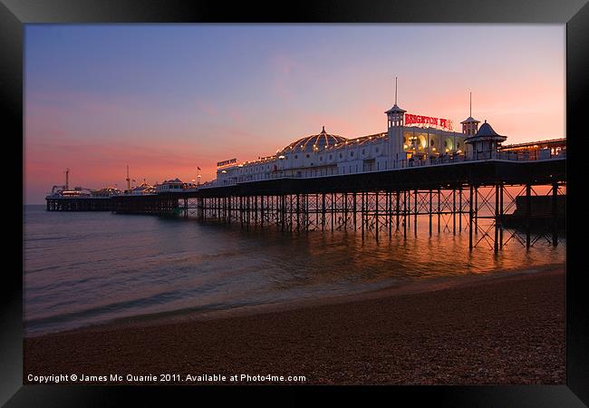 Brighton pier Framed Print by James Mc Quarrie