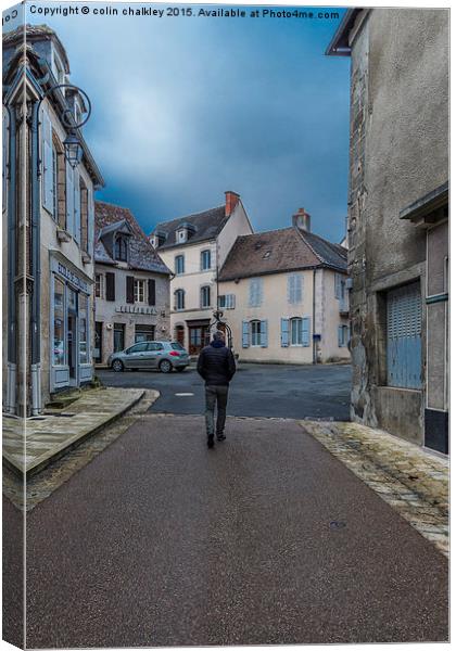  Boussac Side Street Canvas Print by colin chalkley