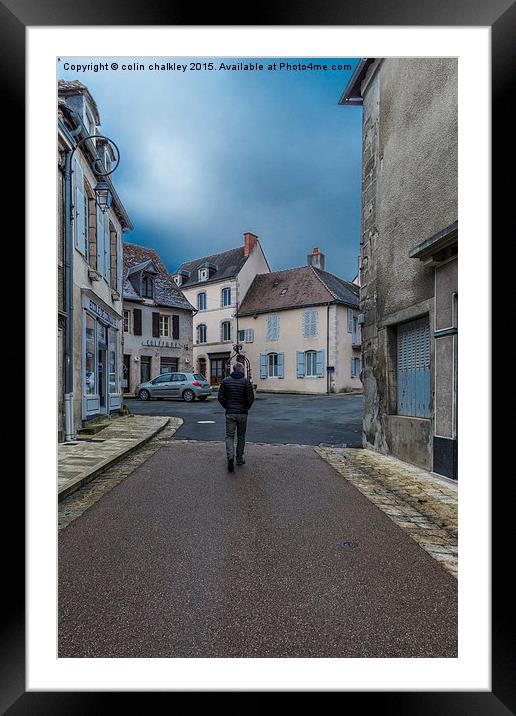  Boussac Side Street Framed Mounted Print by colin chalkley