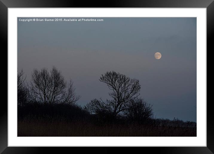  Moons Rise Over the Gratham Canal Framed Mounted Print by Brian Garner