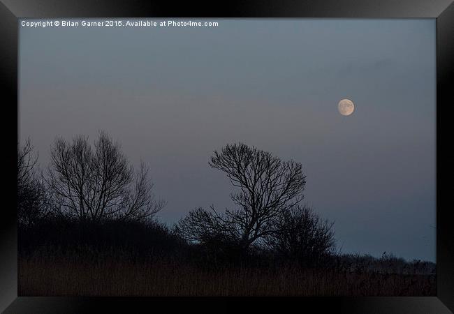  Moons Rise Over the Gratham Canal Framed Print by Brian Garner