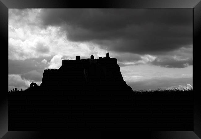  Lindifarne Castle at Holy Island in silhouette. Framed Print by Ivan Kovacs
