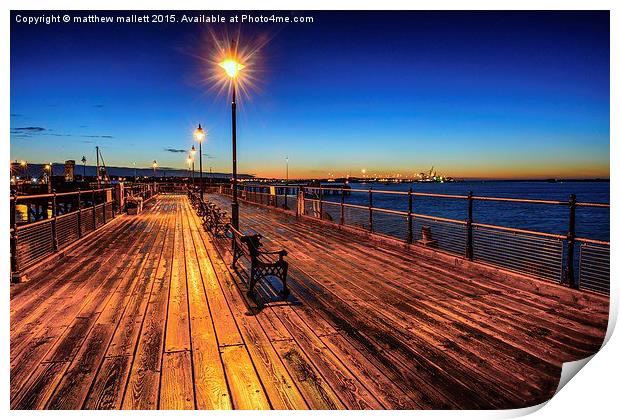  Halfpenny Pier at Twilight Print by matthew  mallett