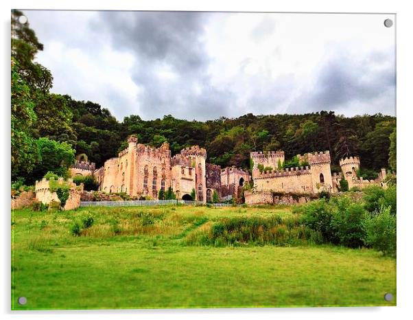  Gwrych Castle North Wales Acrylic by Rachael Hood