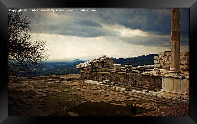 Pergamon - The View  Framed Print by LIZ Alderdice