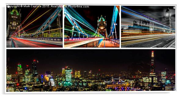  London by Night Acrylic by Mark Caplice
