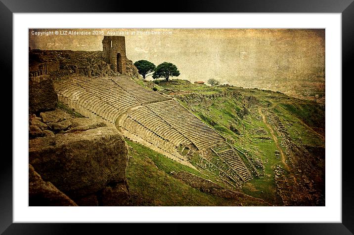  Theatre at Pergamon.  Framed Mounted Print by LIZ Alderdice