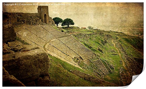  Theatre at Pergamon.  Print by LIZ Alderdice