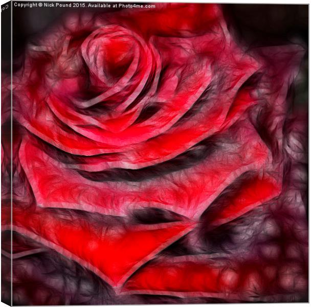  Fractalius Rose Canvas Print by Nick Pound