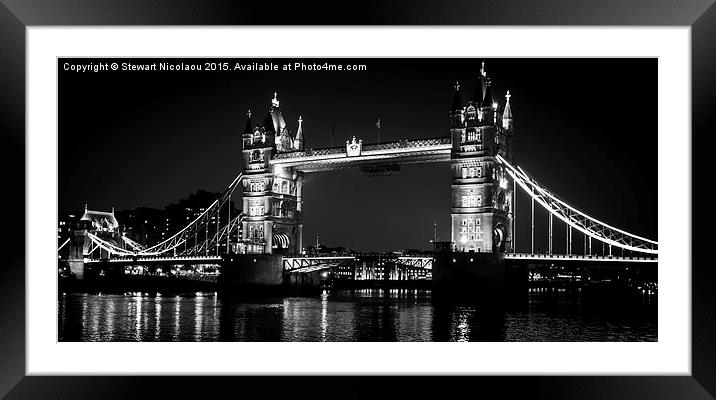 Tower Bridge London Framed Mounted Print by Stewart Nicolaou