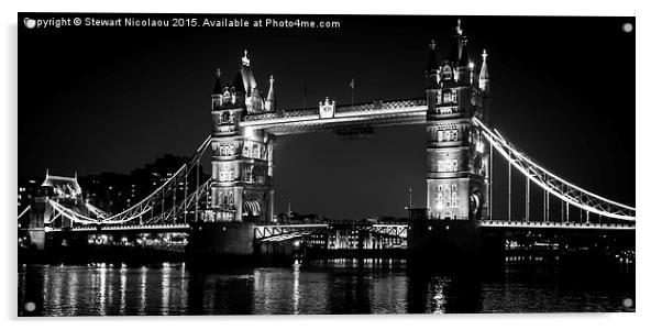 Tower Bridge London Acrylic by Stewart Nicolaou
