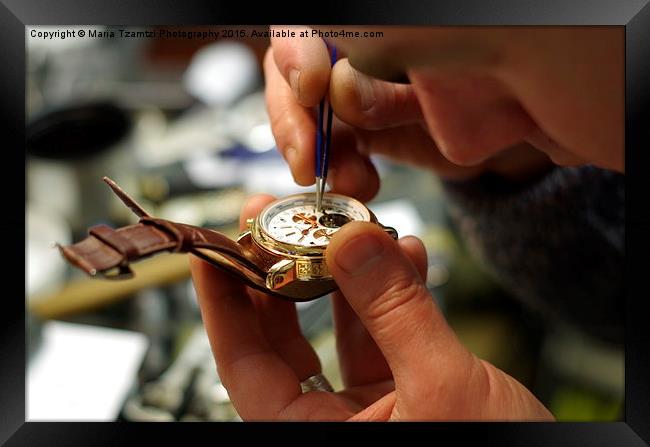  Watchsmith in action... Framed Print by Maria Tzamtzi Photography